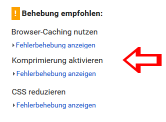 komprimierung aktivieren